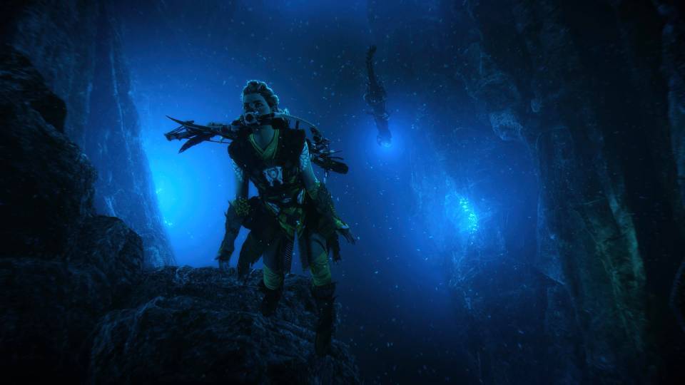 Horizon Forbidden West cave diving burrower
