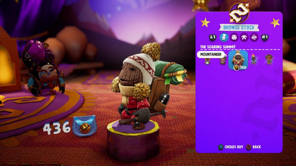 Sackboy Zom Zom shop mountaineer