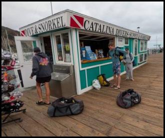 Catalina Island Avalon pier divers supply