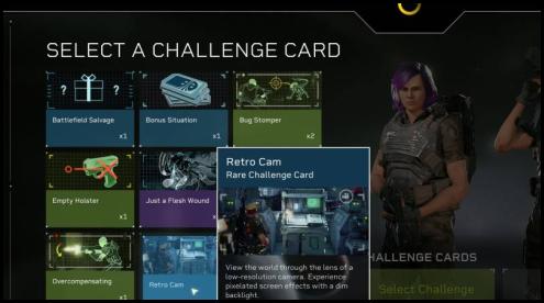 Aliens Fireteam Elite challenge cards