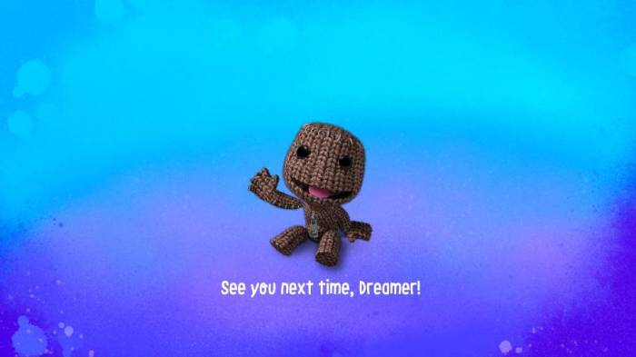 Sackboy ending see you next time dreamer