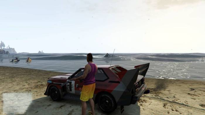 Grand Theft Auto Online intro driving snow