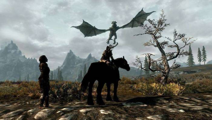 Skyrim longboat blizzard horse